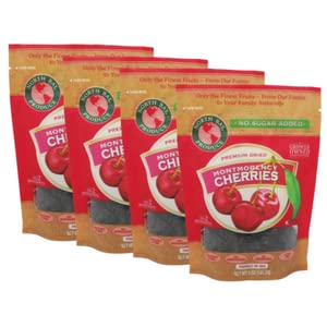 North Bay Produce - Unsweetened Dried Cherries - Gluten Free, Vegan, No Sugar Added - Healthy Snack for Kids & Adults - Resealable 20oz Bags (4 Pack) - Perfect for Trail Mix, Baking & On-the-Go Snacking