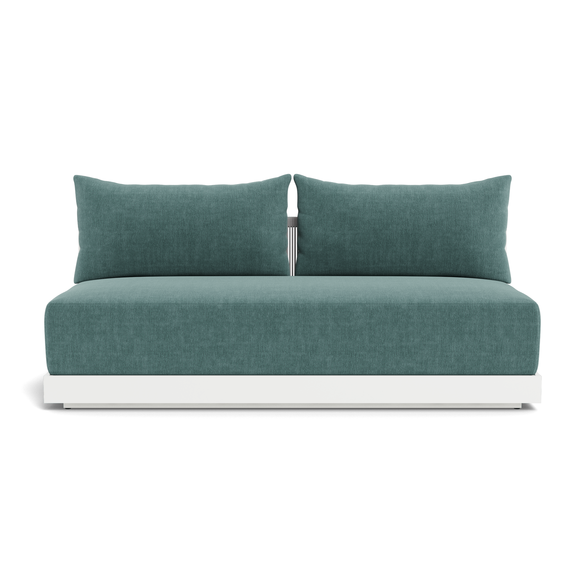 Antigua 2-Seat Armless Sofa - Modern Small Space Loveseat for Living Room, Bedroom, or Office - Comfortable and Stylish Lounge Seating