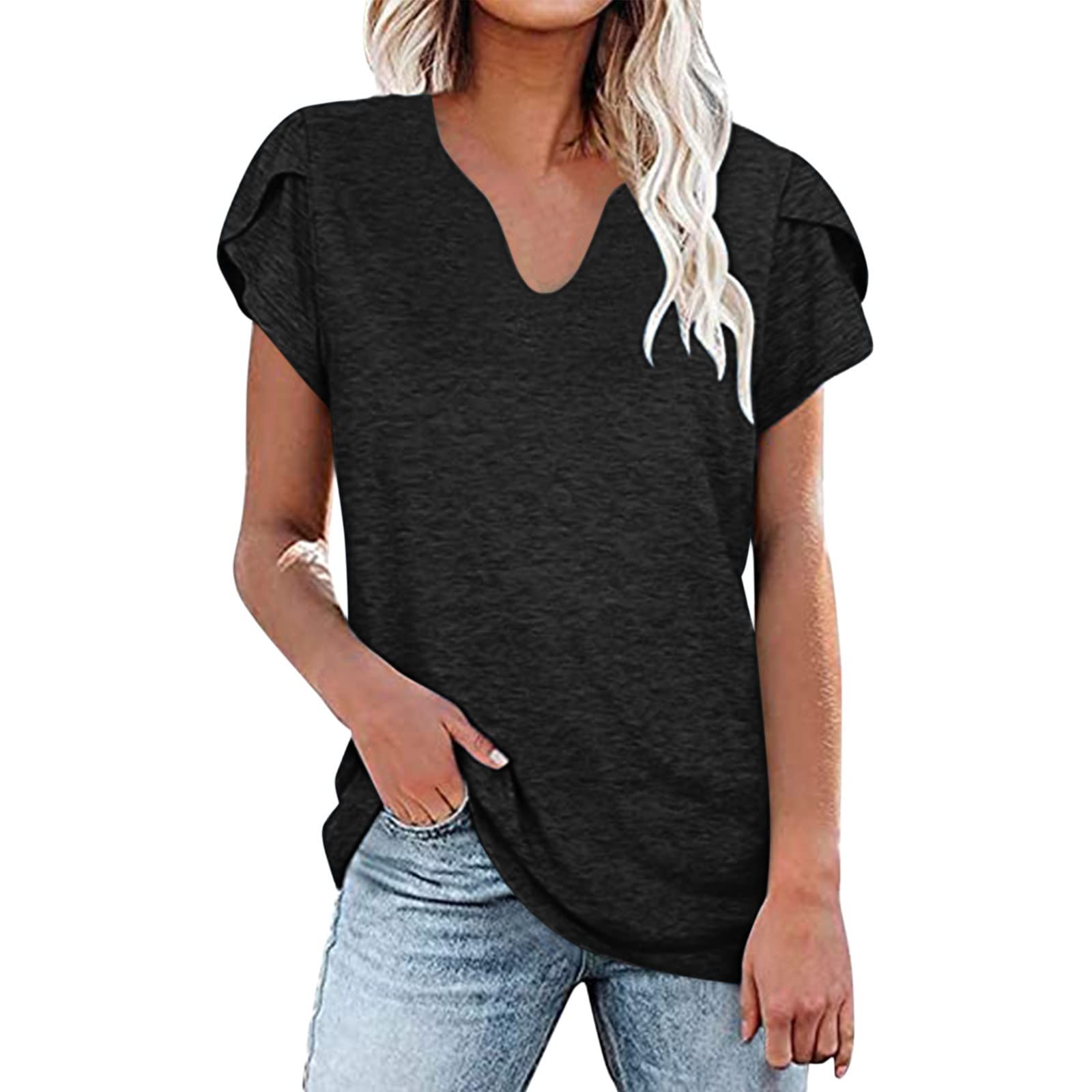 Women's Summer Tops - Casual Lace Crochet Short Sleeve Blouses with Floral Print, Crewneck Tunic Shirts for Women | Perfect for Beach Outings, Date Nights & Summer Vacations