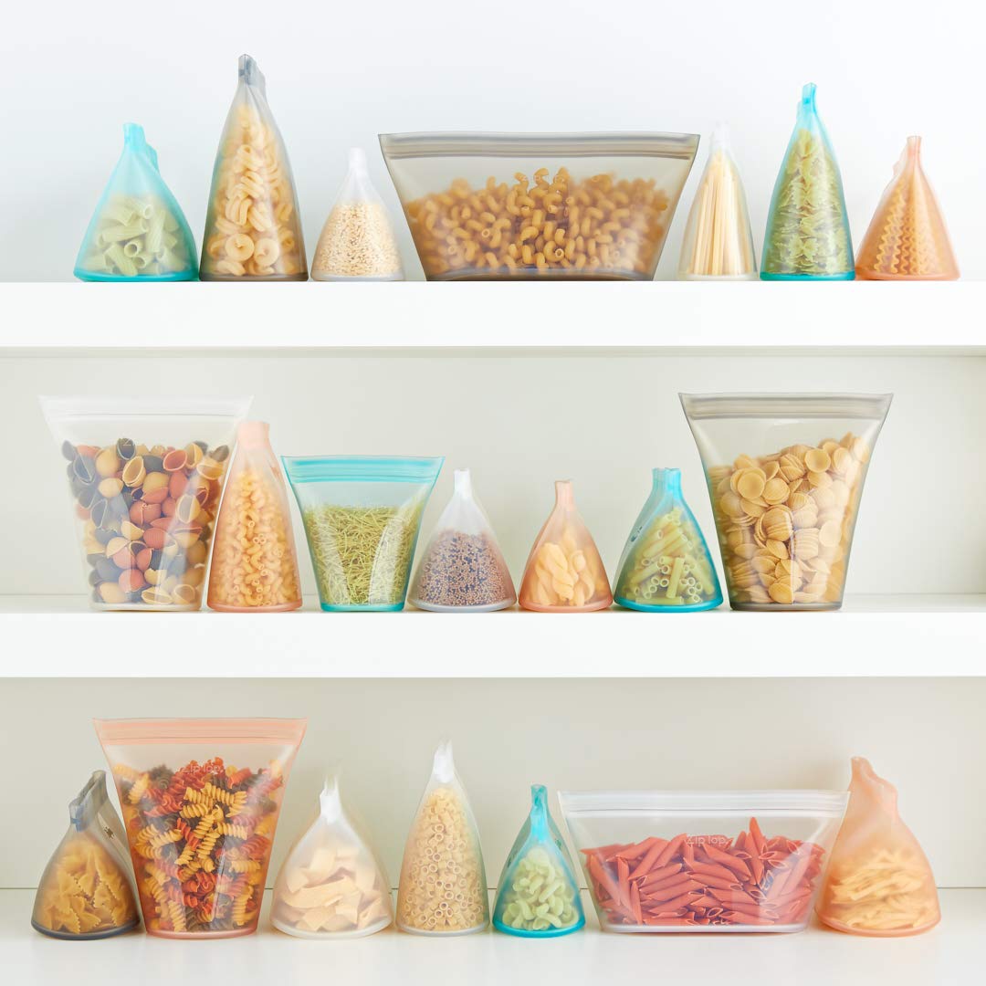 Reusable Silicone Food Storage Bags - Medium Dish Size [Lavender] | Microwave, Dishwasher & Freezer Safe | Eco-Friendly Meal Prep Containers | Made in USA | Perfect for Lunches, Snacks & Freezer Organization