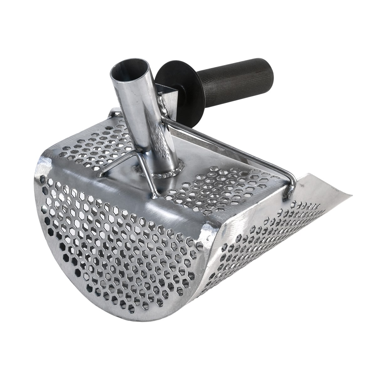 Dune Scoops Kraken 11 x 8 Inch Stainless Steel Sand Scoop for Metal Detecting with 2 Mount Holes - Perfect for Beach Treasure Hunting and Gold Prospecting