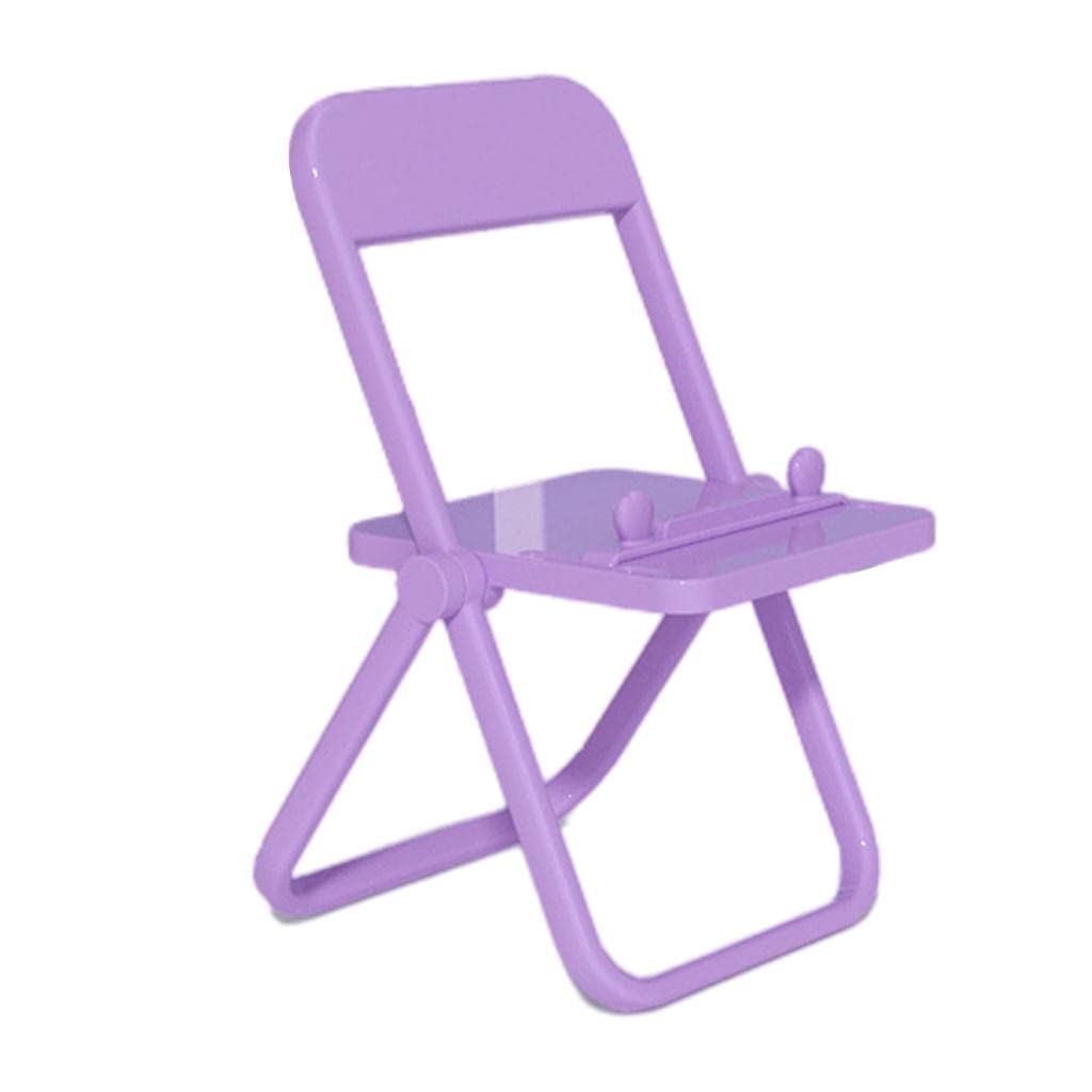 Ronyme Universal Foldable Phone Stand Holder - Adjustable Multi-Angle Desktop Phone Rack for iPhone, Samsung & Smartphones (Purple) | Perfect for Home Office, Bedside, Kitchen & Video Watching