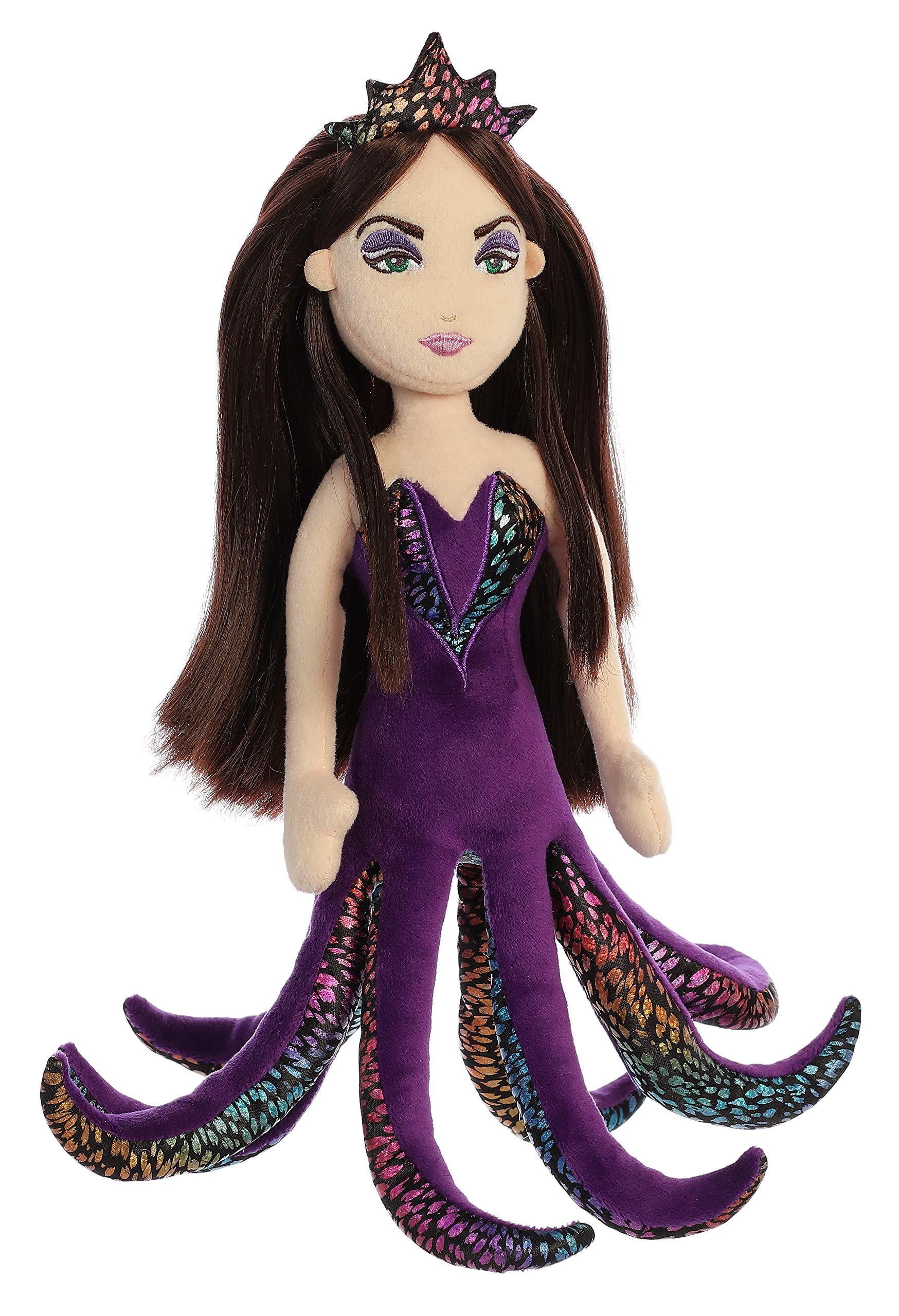 Aurora Sea Sparkle Villain Lula Plush Stuffed Animal - Soft Purple Plush Toy for Kids, Disney Fans & Collectors | Perfect for Bedtime, Gifts & Disney Themed Decor