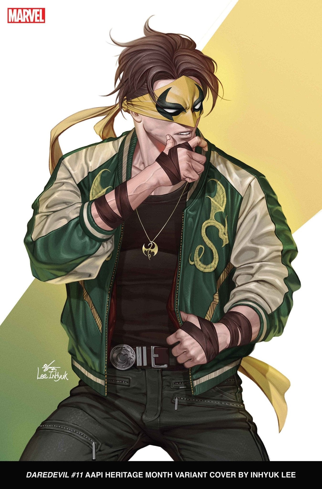 Daredevil #11 Inhyuk Lee Iron Fist AAPI Heritage Month Variant Cover - Marvel Comics Collectible for Superhero Fans & Pop Culture Enthusiasts - Perfect for Display, Gifts, and Comic Book Collections