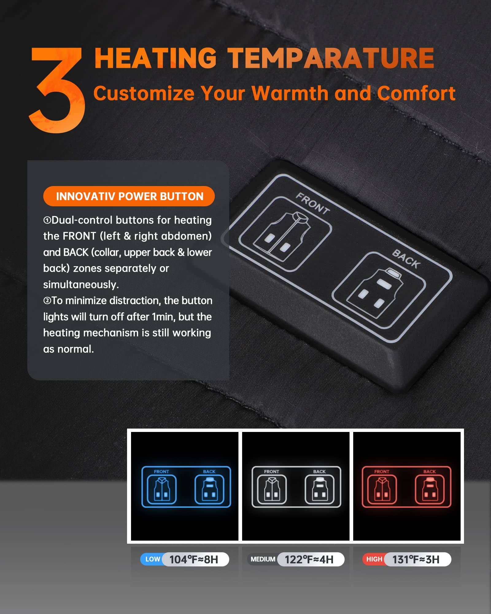 Women's Lightweight Heated Vest with Rechargeable Battery Pack - Adjustable Front & Back Temperature Control, Overheat Protection for Outdoor Winter Activities, Hiking & Camping