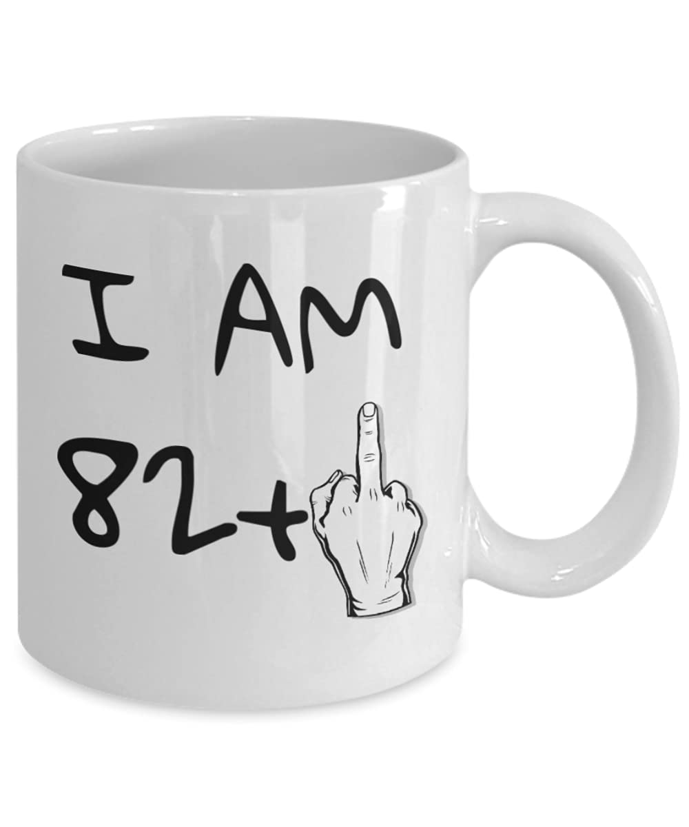 ZapBest 83rd Birthday Coffee Mug - 11 Oz White Porcelain Funny Quote Mug for Grandma & Grandpa | Perfect 82+1 Year Old Gift Idea for Birthdays, Anniversaries & Retirement Celebrations