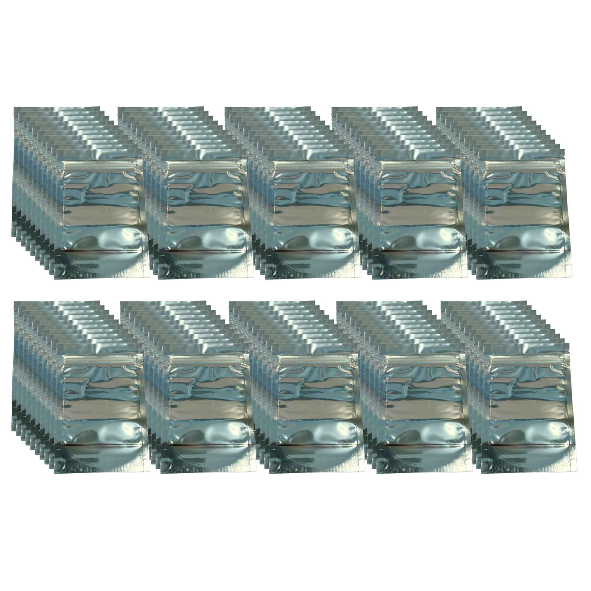 100 Pack Resealable Aluminum Foil Pouches 18x26cm with Clear Window | Airtight Food Storage Bags for Coffee, Tea, Nuts, Snacks & Meal Prep | BPA-Free Mylar Bags for Long-Term Food Preservation