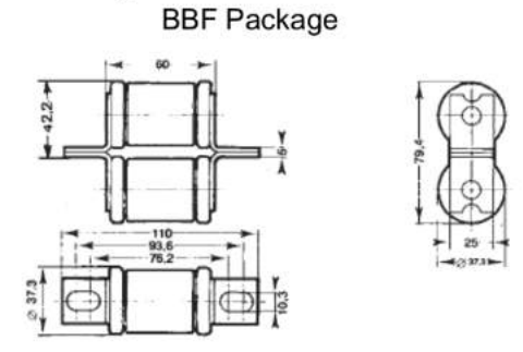300 Amp aR Semiconductor Fuse 690V, 300BBF Series - BS88 Style 200kA Breaking Capacity - Perfect for Industrial Equipment, Solar Power Systems, and Motor Protection