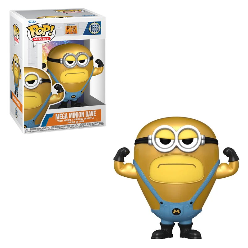 Funko Pop! Despicable Me 4: Mega Minion Dave #1553 Collectible Vinyl Figure - Perfect for Movie Fans & Pop Culture Collectors (Great Gift for Birthday, Christmas & Home Display)