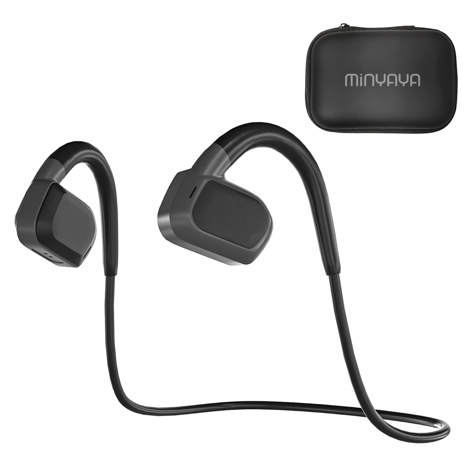 Open Ear Bluetooth Headphones with Mic - Air Conduction Sport Headphones IP67 Waterproof, Wireless 5.3 for Running, Cycling, Gym Workouts - Lightweight Comfort for Outdoor Activities & Travel (Gray)