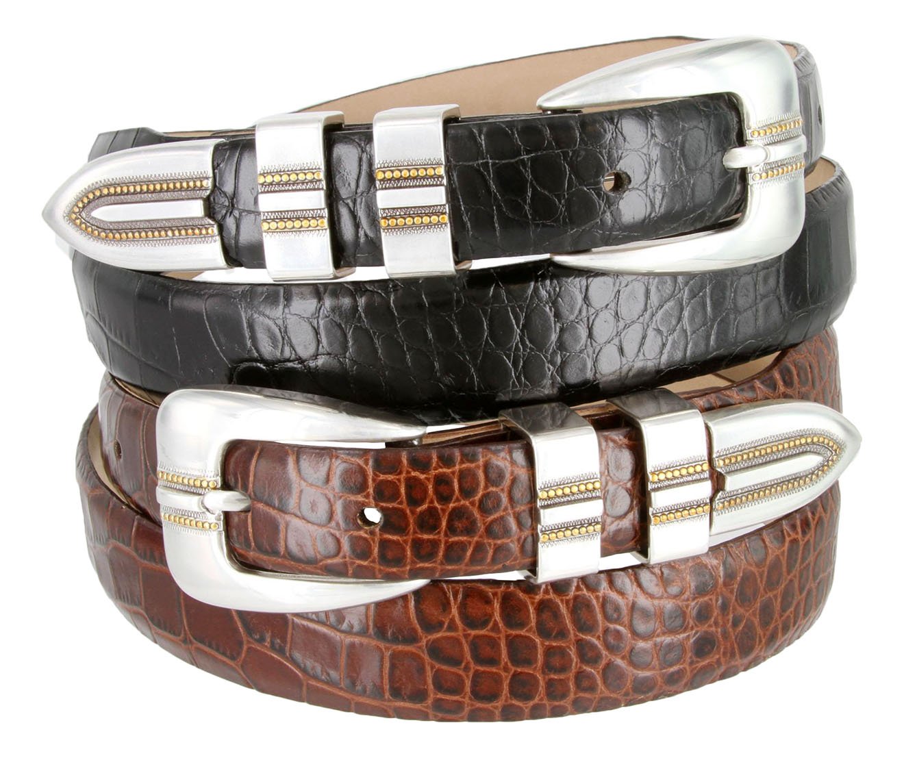 Premium Vincente Men's Italian Leather Dress Belts - Classic Formal & Business Belts for Office, Wedding & Special Occasions