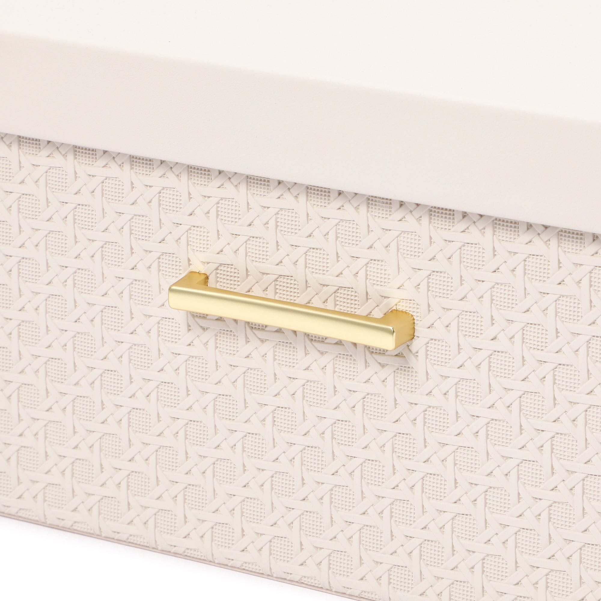 Elegant Embossed Large Ivory Storage Box - Perfect for Jewelry, Keepsakes & Home Decor Organization