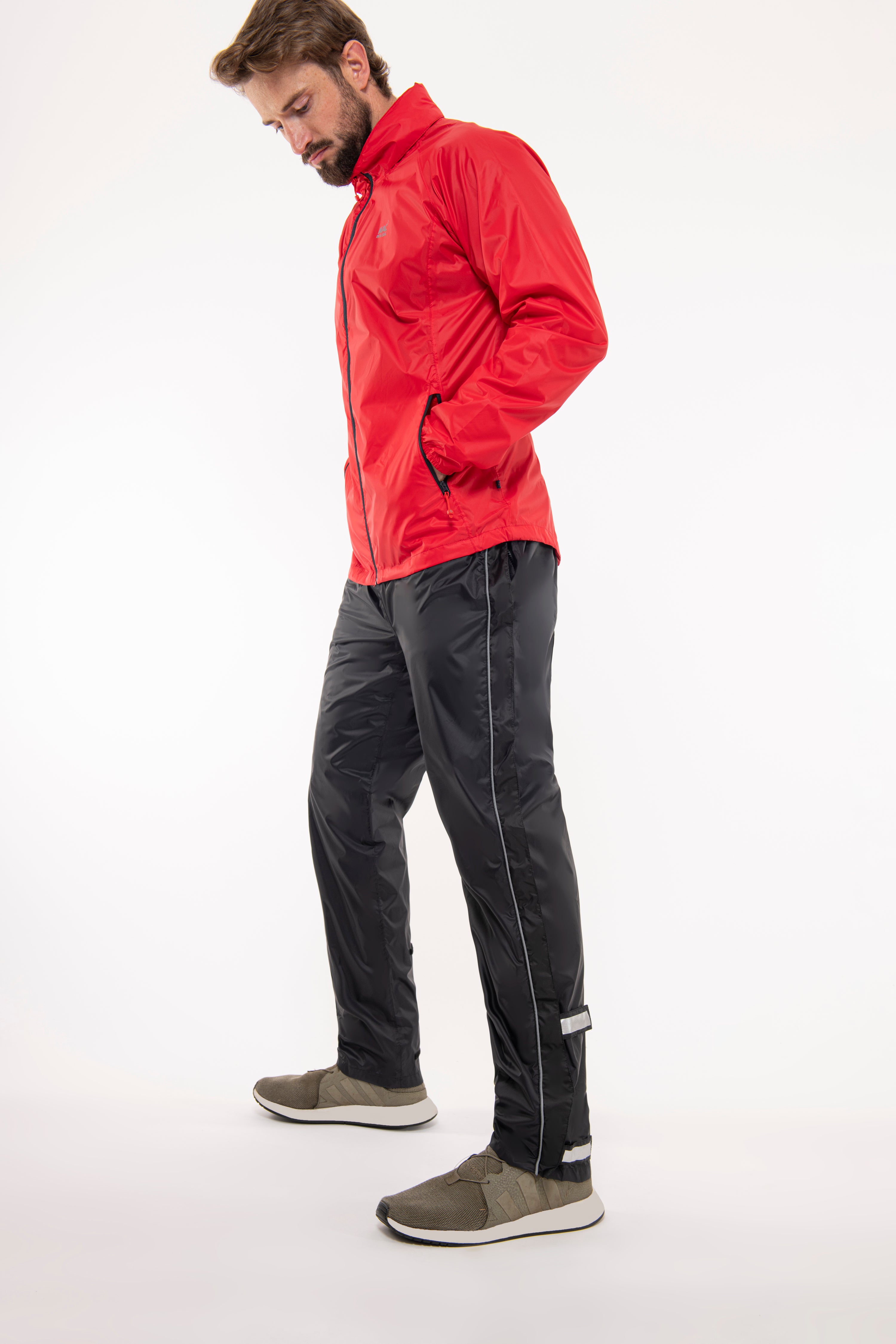 Mac In A Sac Full Zip 2 Packable Waterproof Overtrousers Black - Lightweight Rain Pants for Hiking, Camping & Outdoor Adventures
