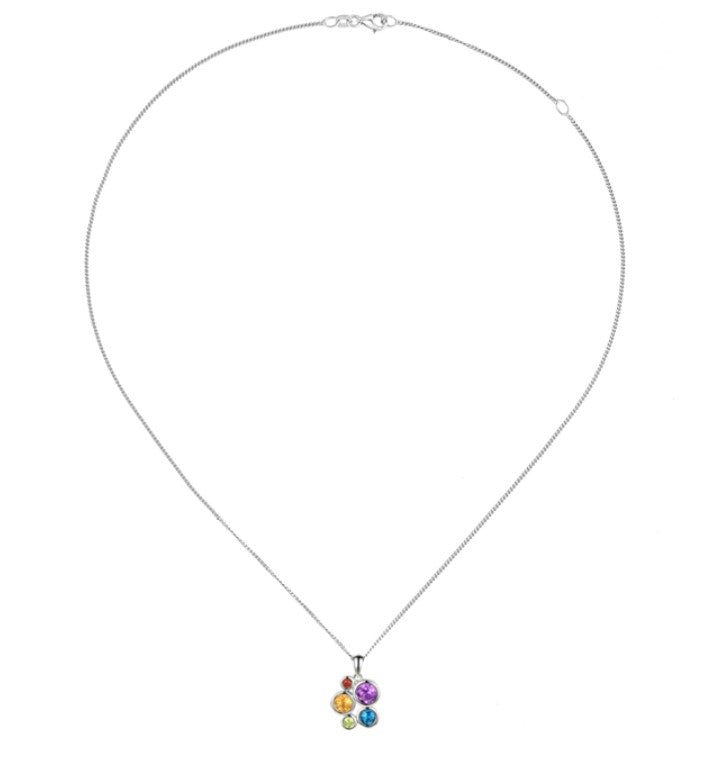 Silver Fantasia Symphony Mix Necklace - Elegant Layered Pendant Jewelry for Women | Perfect for Parties, Weddings & Everyday Wear
