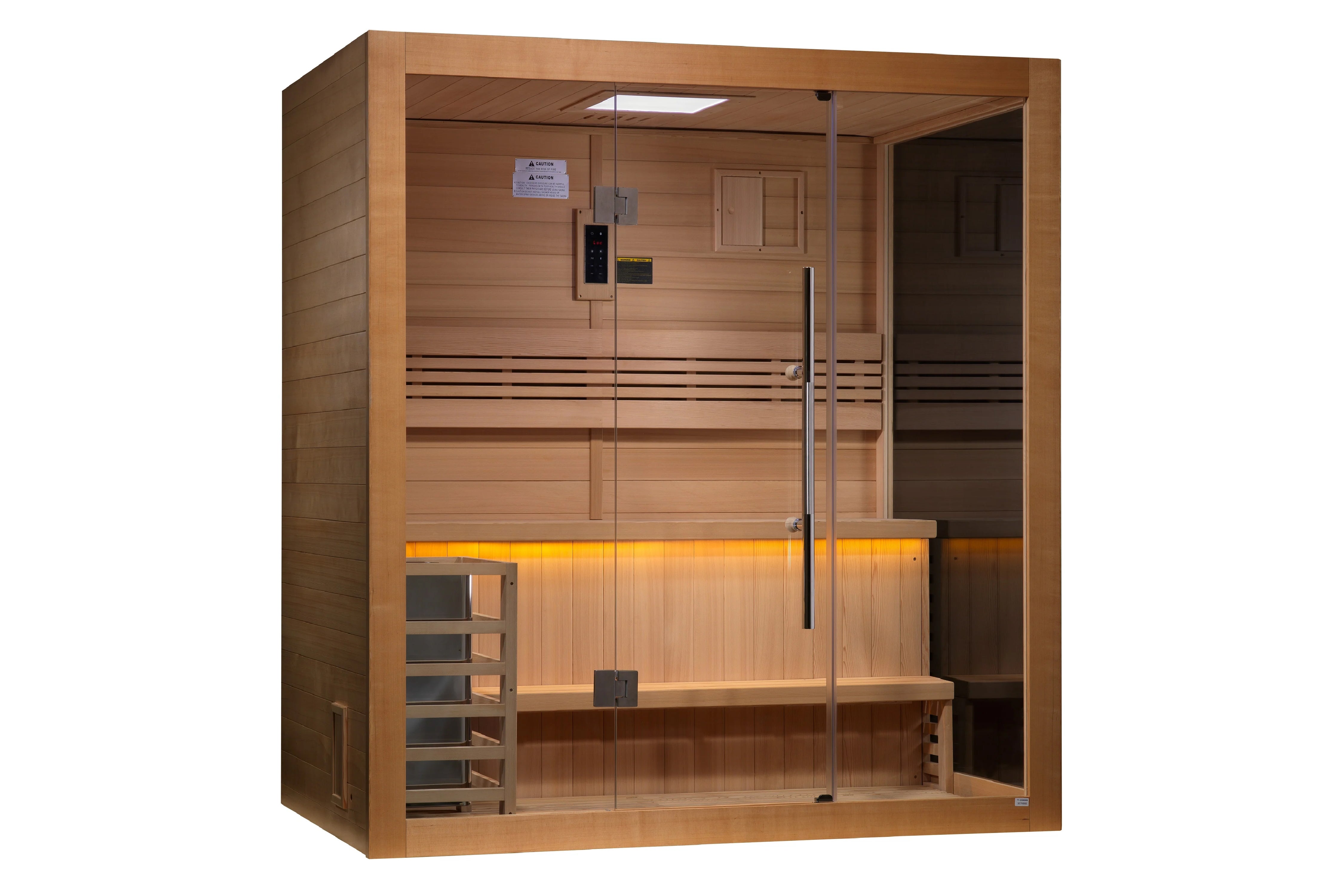 Golden Designs Forssa Edition 3-4 Person Traditional Sauna for Indoor & Outdoor Use - Perfect for Home Relaxation, Spa Therapy and Backyard Wellness Retreats