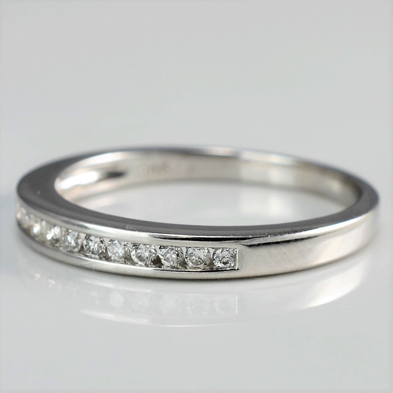 Channel Set Diamond Band Ring - 0.15 Carat Total Weight (CTW) - Size 7 - Perfect for Engagement, Wedding, Anniversary & Everyday Wear