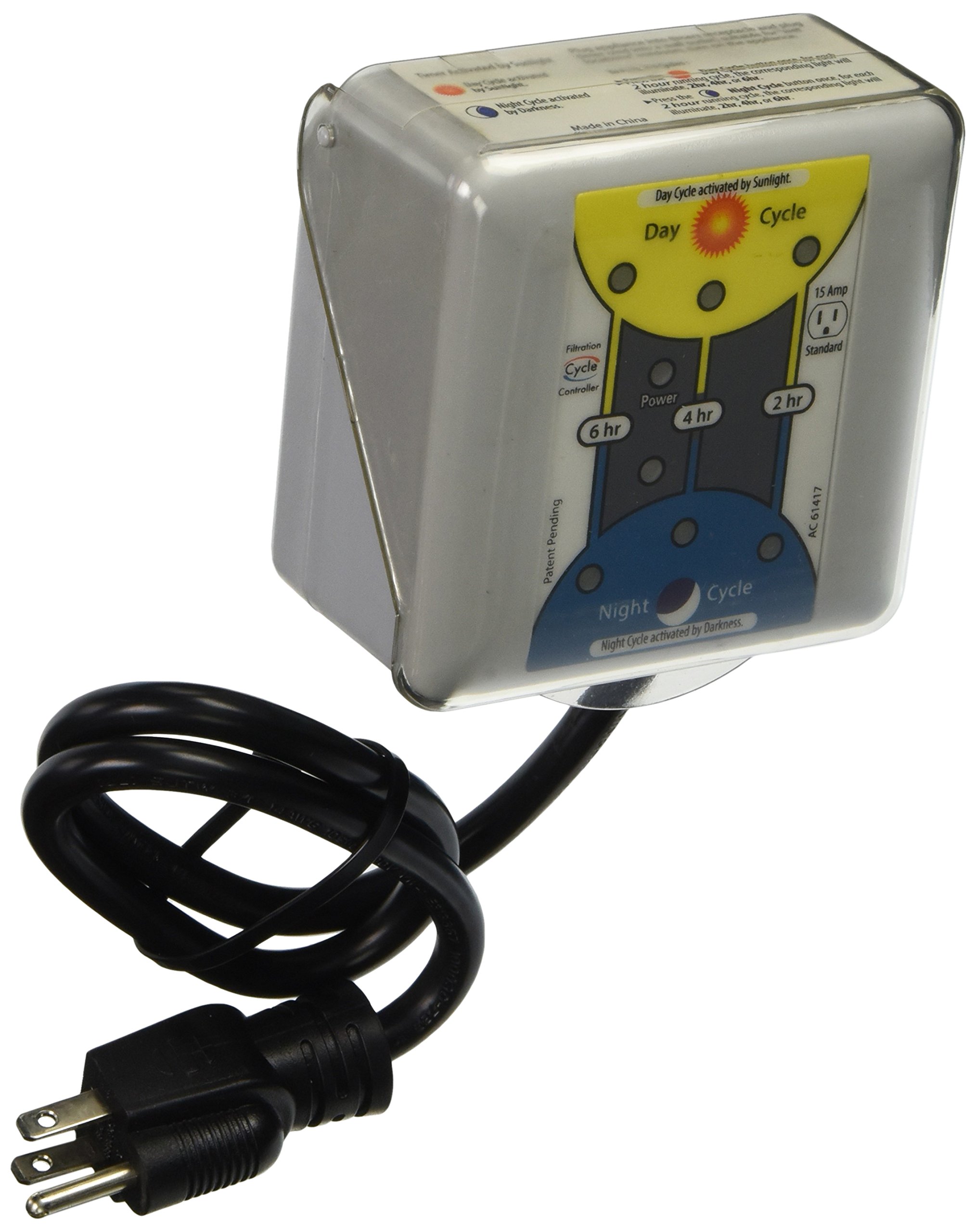 Blue Wave NA3560 Solar Powered Programmable Pool Filter Timer - Automatic Water Filtration for Inground & Above Ground Pools