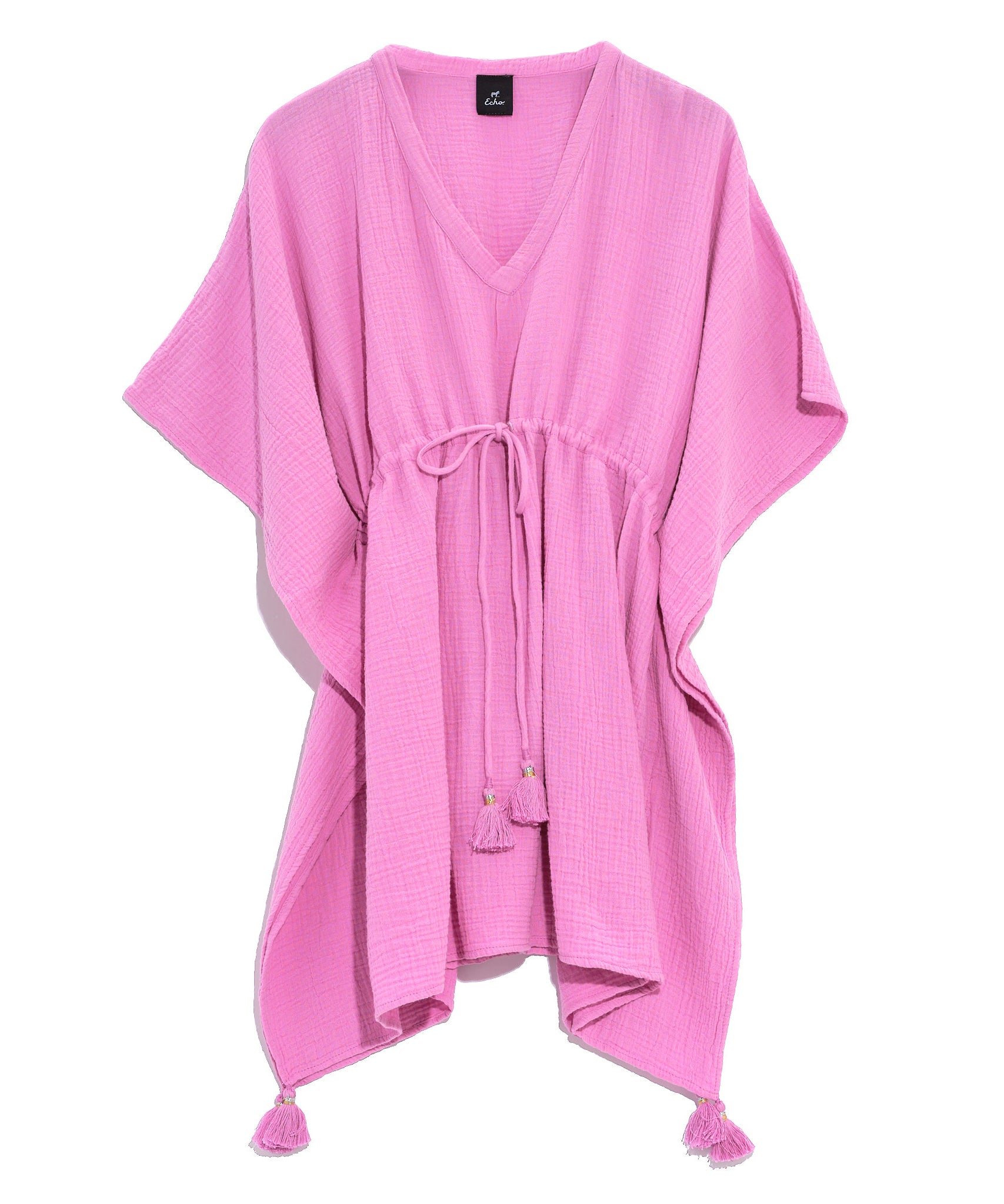 Supersoft Gauze Butterfly Tassel Caftan Dress - Lightweight Boho Maxi Dress for Women, Beach Cover Up, Summer Vacation Outfit, Pool Party Wear