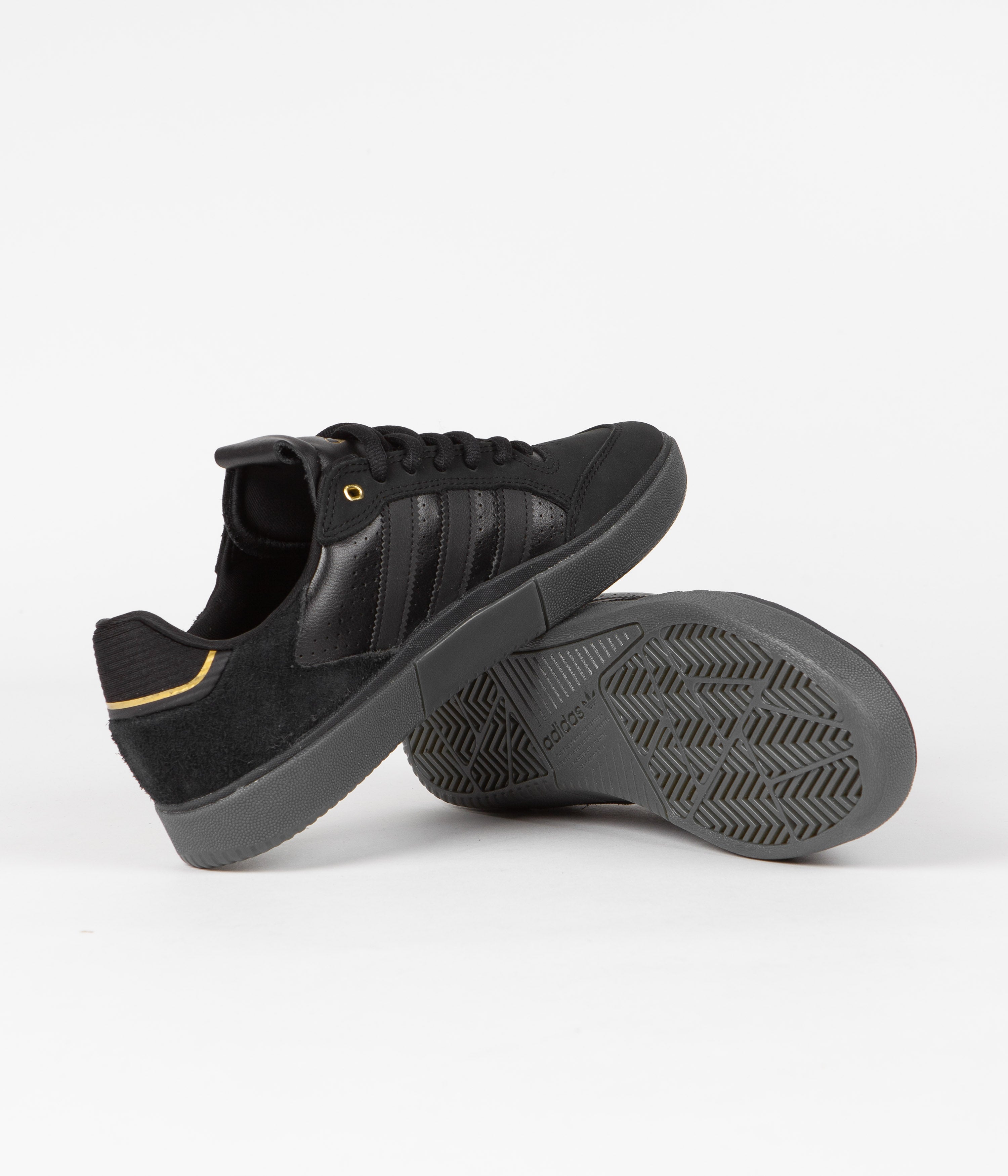 Adidas Tyshawn Low Sneakers for Men - Core Black/Gold Metallic Basketball Shoes | Lightweight Comfort for Casual Wear & Street Style
