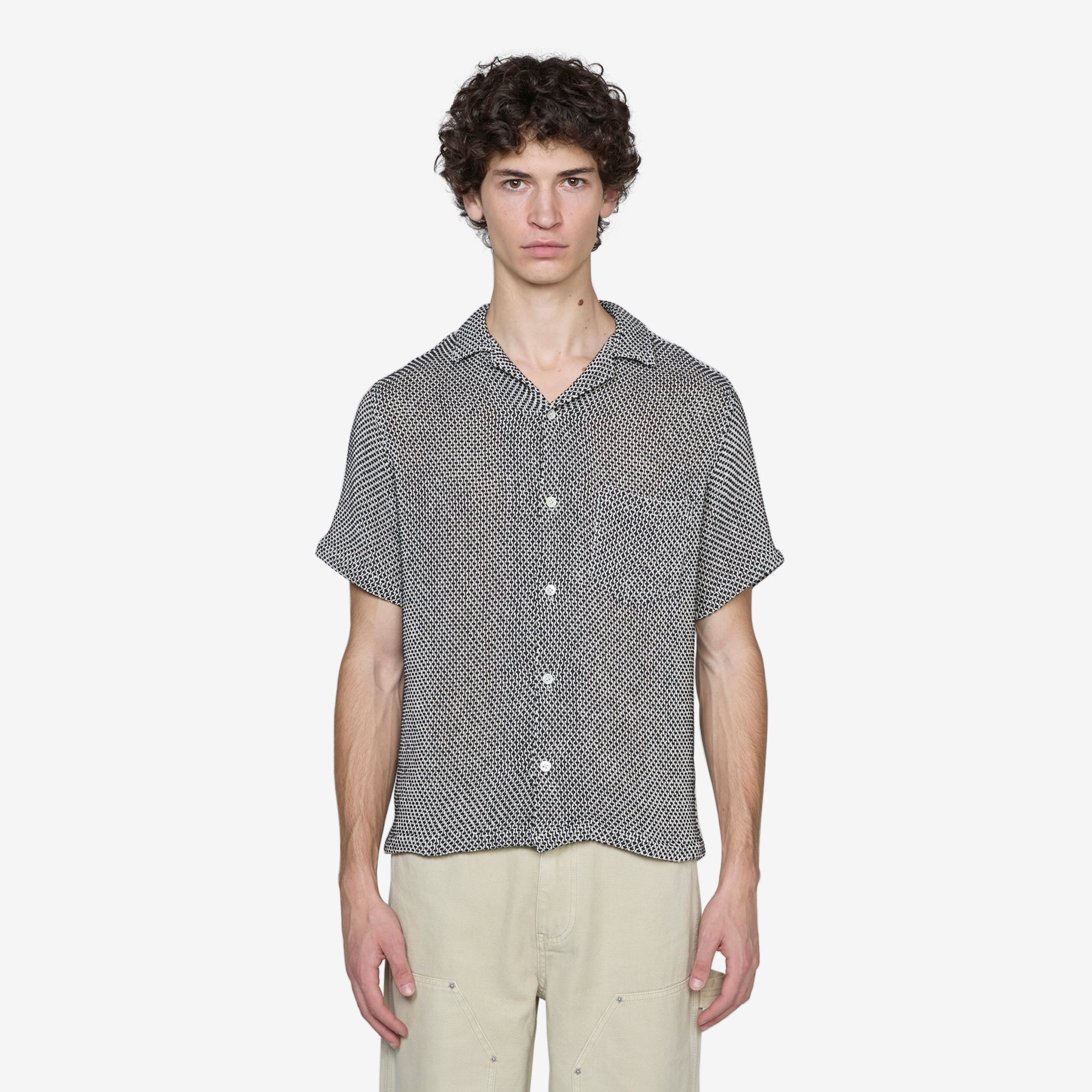 Premium Agora Knit Shirt for Men - Soft Breathable Cotton Blend Black Tee - Casual Wear & Layering Essential