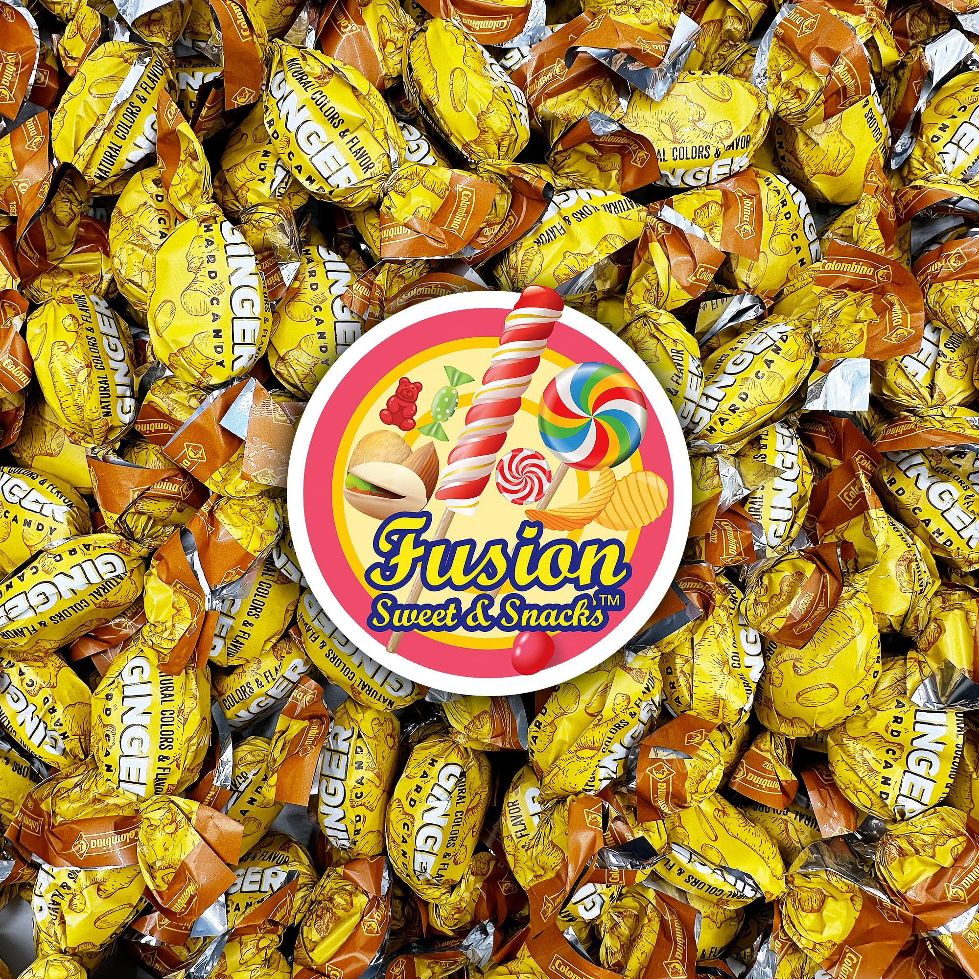Organic Ginger Candy - 2lb Bulk Bag (180 Pieces) - Natural Nausea Relief & Digestive Aid - Individually Wrapped Hard Ginger Candies - Perfect for Motion Sickness, Morning Sickness & Travel Comfort