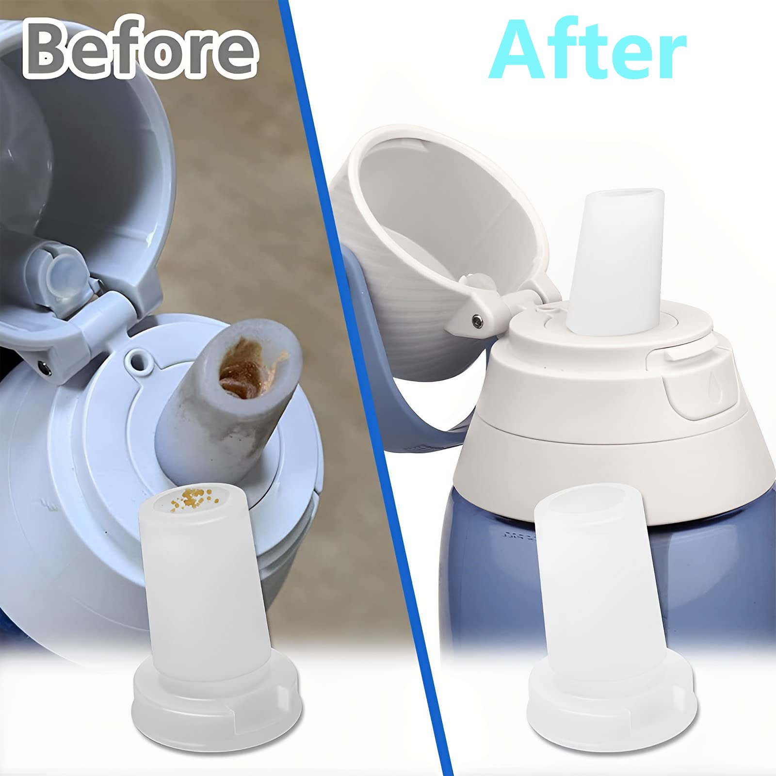 Brita Water Bottle Bite Valve Replacement 2 Pack - Durable Mouthpiece for Brita Filter Bottles | Perfect for Hiking, Camping & Gym Hydration