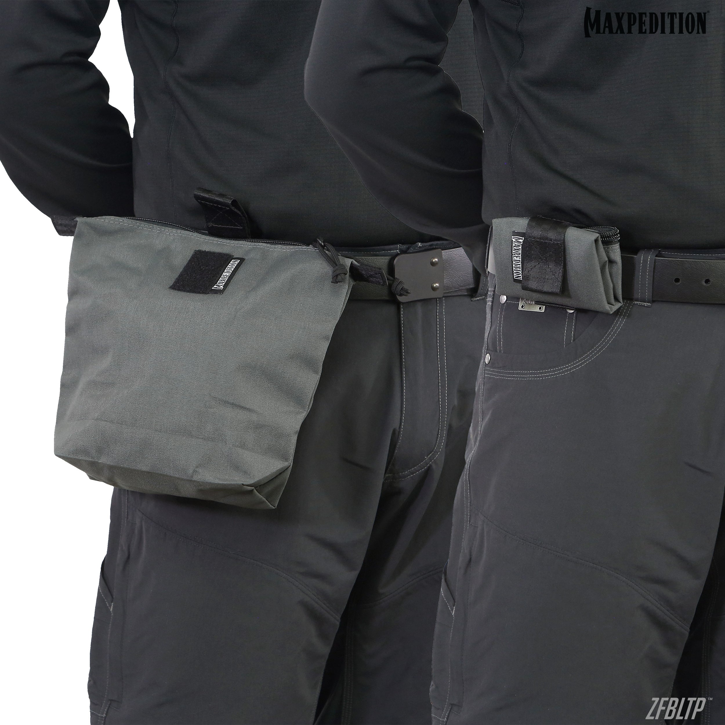 Rollypoly Folding Belt Pouch - Waterproof Waist Pack for Travel, Hiking & Running - Hands-Free Fanny Pack with Adjustable Strap for Phone, Wallet & Essentials