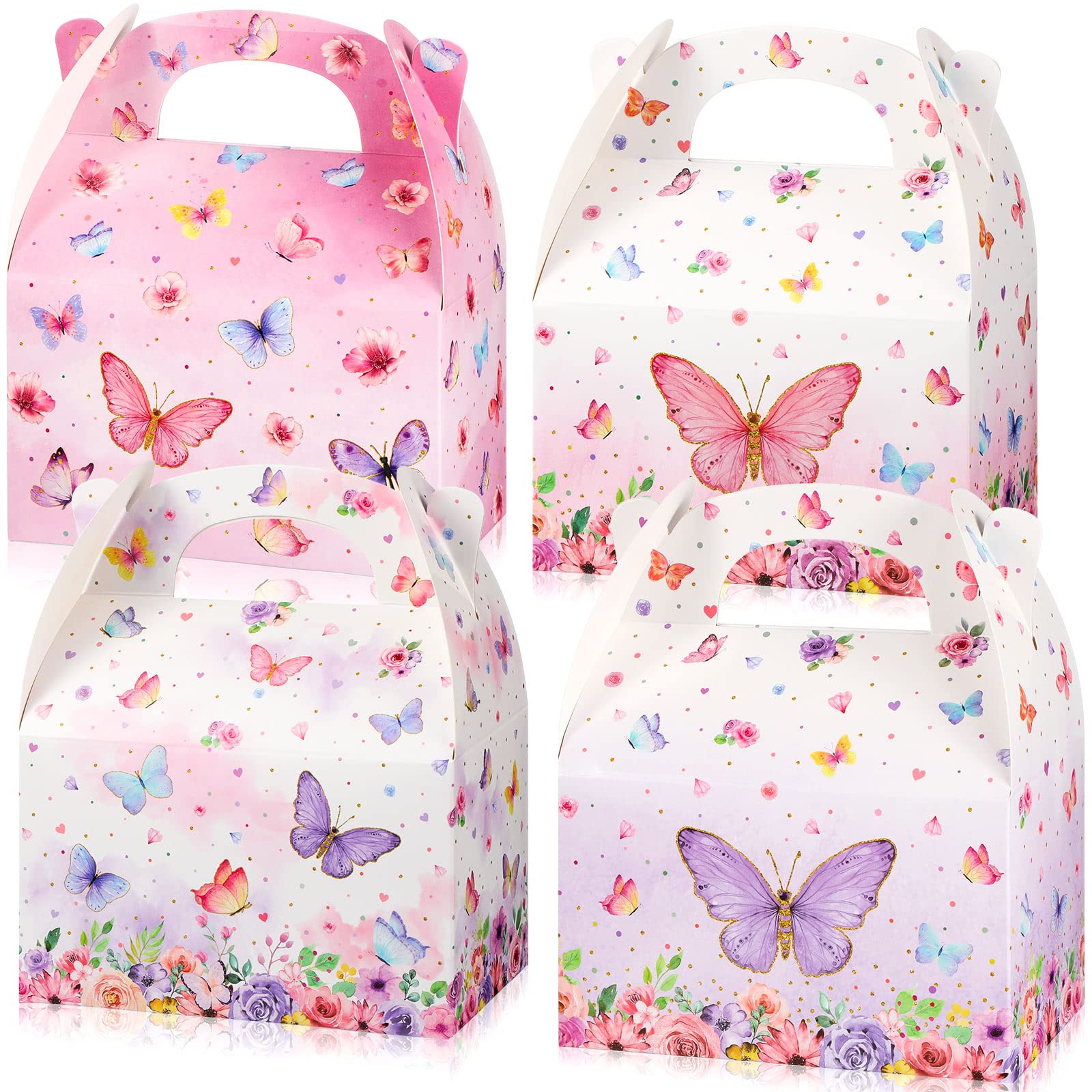 12 Pack Butterfly Party Favor Boxes - Colorful Candy Gift Boxes for Birthday, Baby Shower, Engagement & Bridal Party Decorations - Perfect for Spring Celebrations and Garden Themed Events