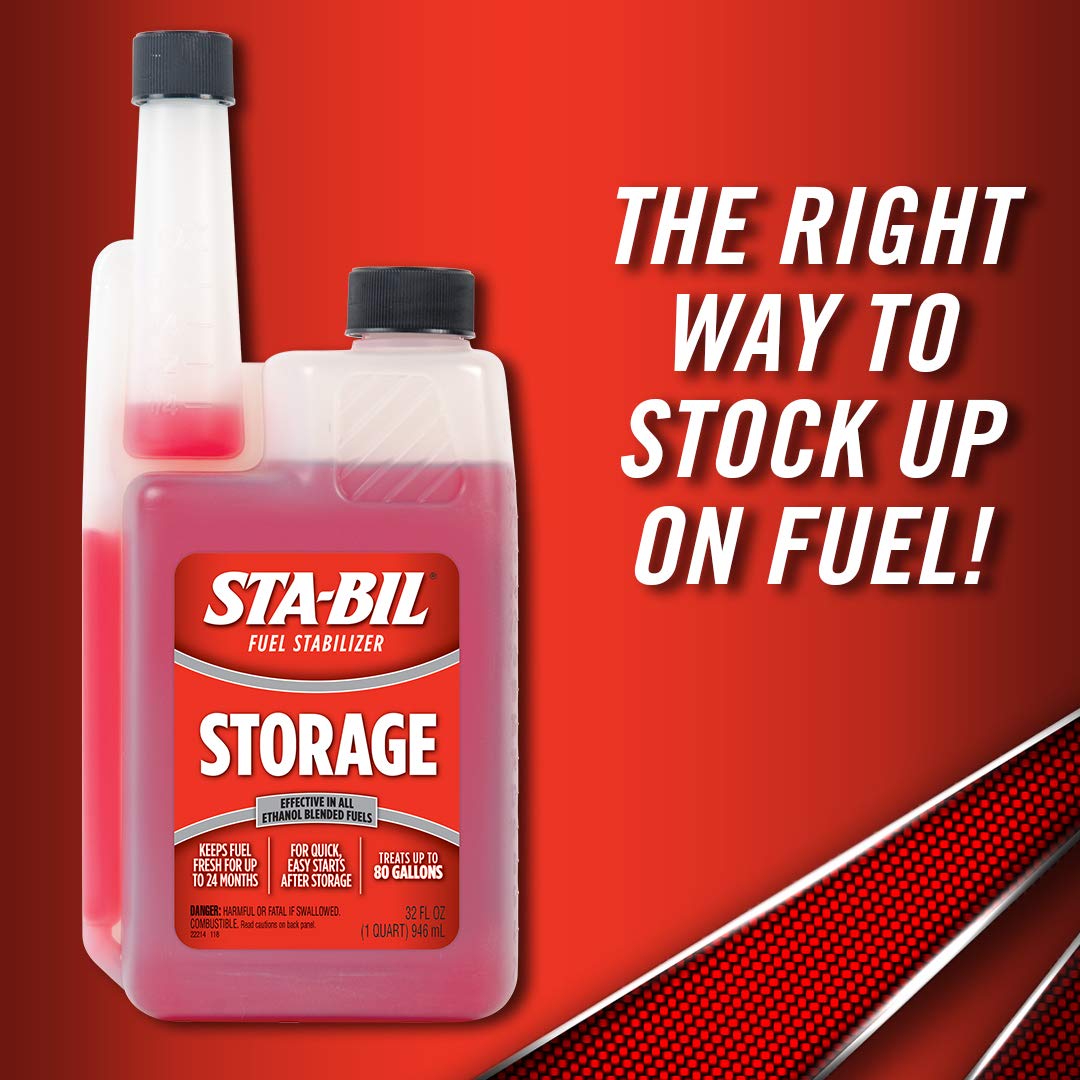 STA-BIL Fuel Stabilizer for Gasoline - 32 oz (12 Pack) | Keeps Fuel Fresh for 24 Months, Prevents Corrosion & Engine Damage | Ideal for Lawn Mowers, Generators, Boats & Seasonal Vehicle Storage