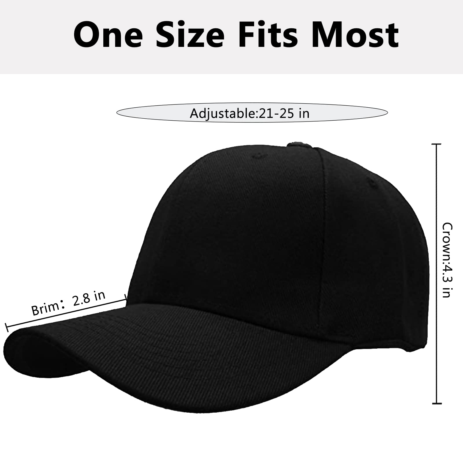 Stylish Unisex Baseball Cap for Men & Women - Adjustable Cotton Dad Hat, Classic Low Profile Golf Hat - Perfect for Sports, Casual Wear & Outdoor Activities
