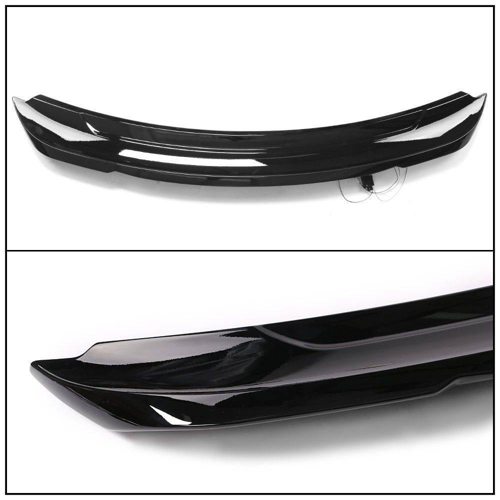 2015-2021 Ford Mustang 2DR Coupe Long LED Spoiler - Gloss Black ABS Material - High Performance Rear Wing for Street Racing & Car Shows
