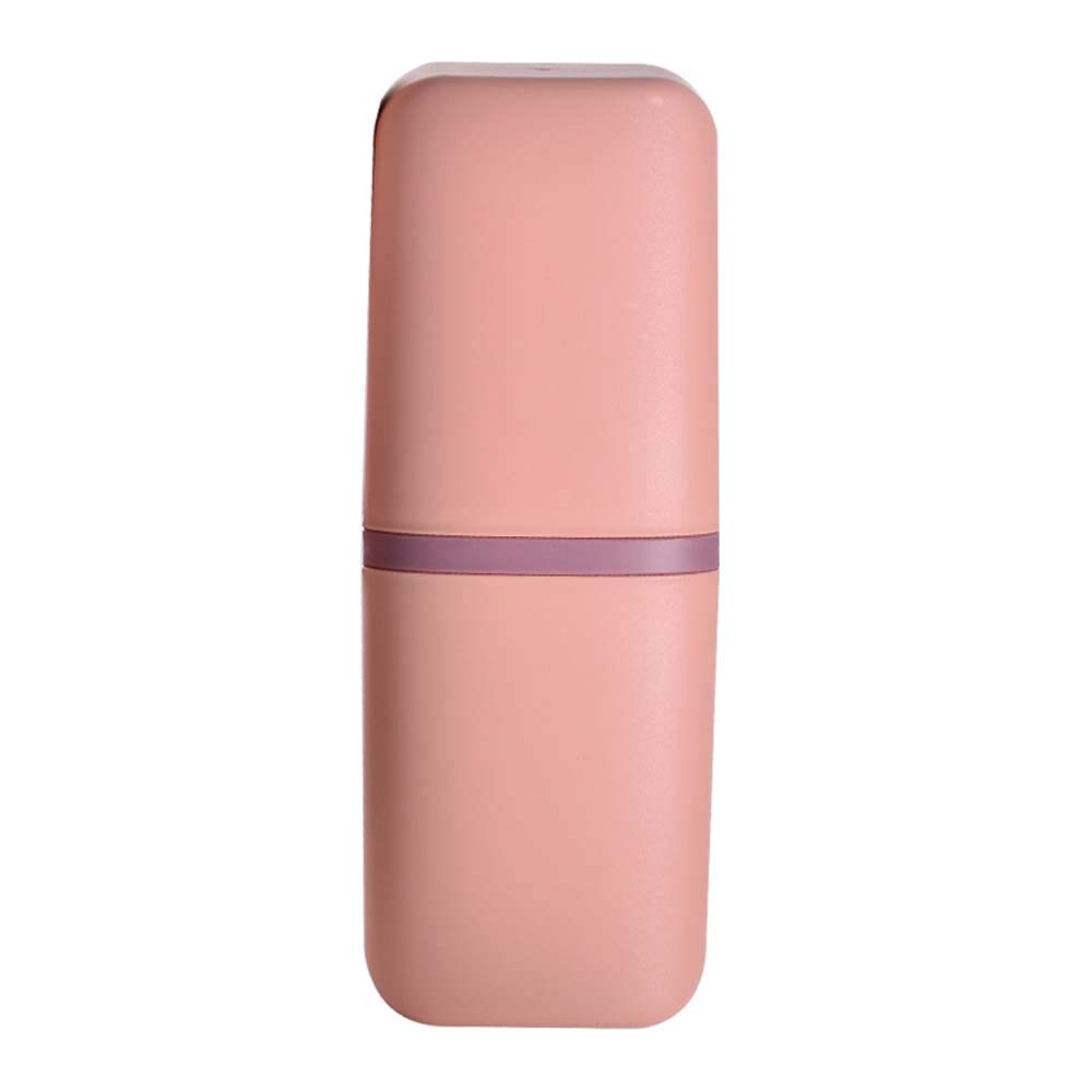 Nordic Portable Bathroom Organizer Set - Travel-Friendly Plastic Toothpaste Box & Toothbrush Holder with Easy-Clean Design (Pink) | Perfect for Home, Hotel & Camping Trips
