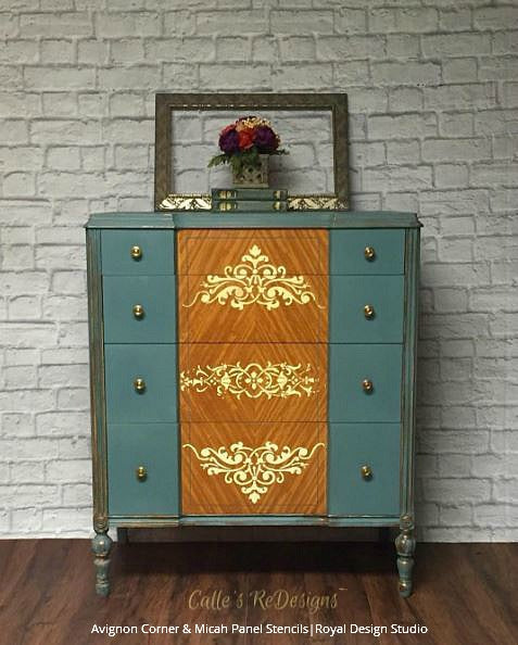 Micah Classic Panel & Furniture Stencil - DIY Woodworking Decorative Patterns for Cabinets, Walls, and Home Decor Projects | Perfect for Crafting, Upcycling, and Interior Design