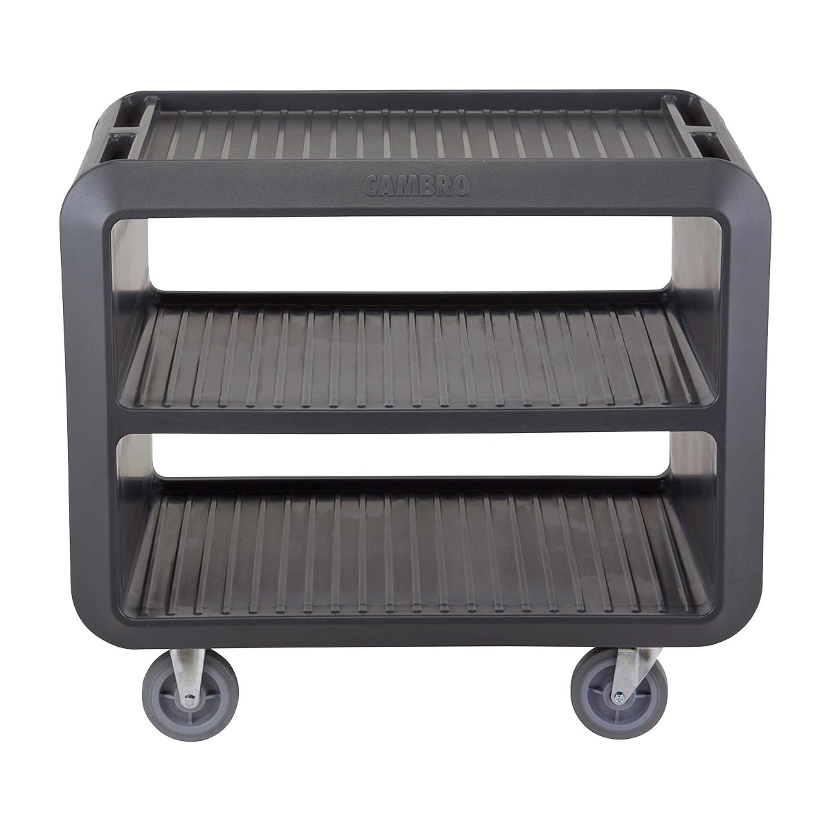 Cambro SC337615 Professional Service Cart - Heavy Duty Utility Cart with Wheels, Charcoal Gray for Restaurants, Cafes, and Commercial Kitchens