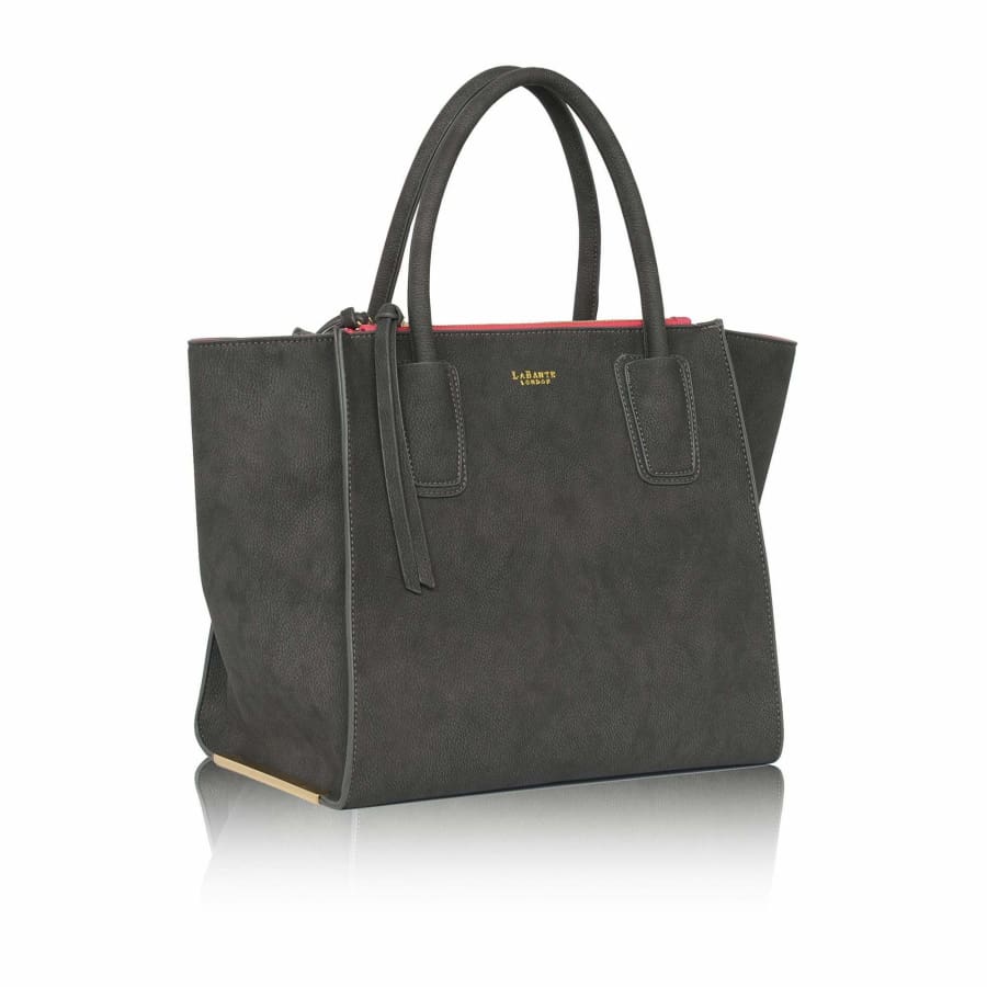 Stylish Demi Vegan Leather Winged Tote Bag for Women - Trendy Grey Handbag | Perfect for Work, Travel & Everyday Use