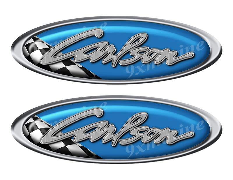 High-Quality Carlson Vinyl Racing Oval Stickers - 10