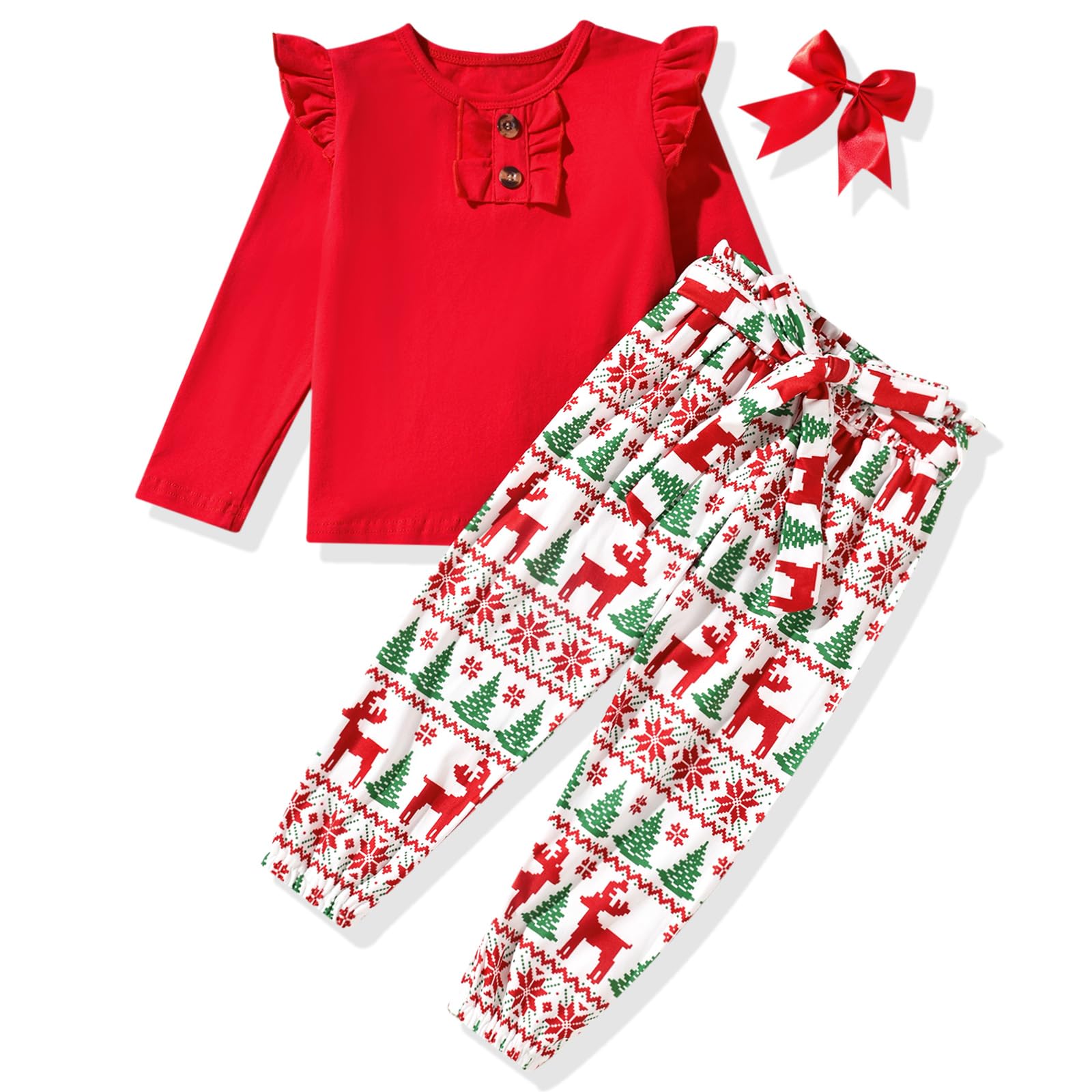 Aalizzwell Toddler Girls Fall Outfit Set with Hairpin - Cute Autumn Clothes for Baby Girls - Perfect for Playdates, Family Photos & Seasonal Events