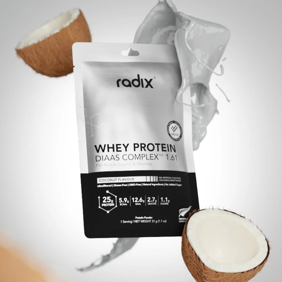 RADIX Whey Protein Powder Complex 1.61lb - Single Serve Packets for Muscle Recovery & Post-Workout Nutrition - Ideal for Gym, Fitness & Bodybuilding