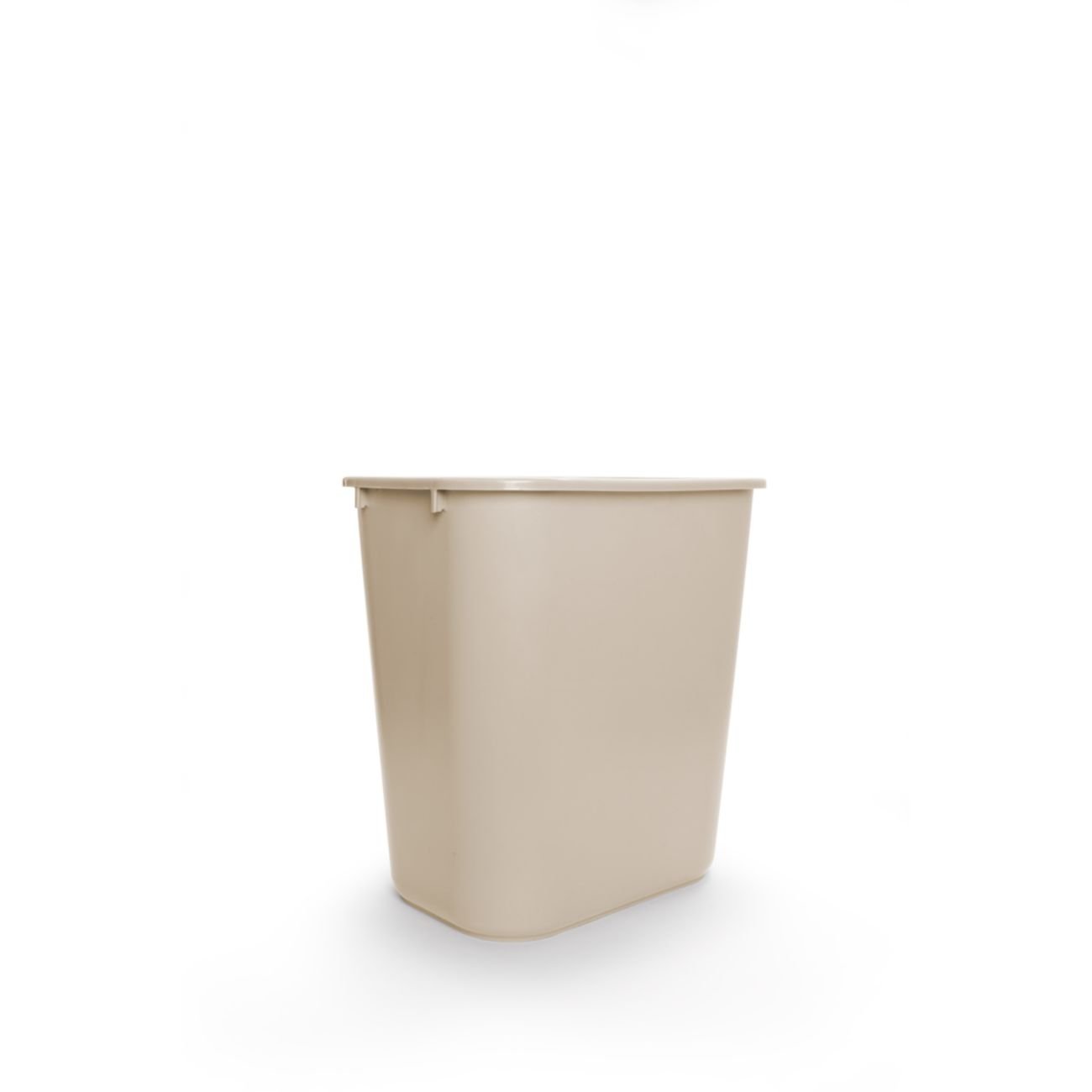 Rubbermaid 7-Gallon Plastic Trash Can - Beige Waste Basket for Office, Bathroom & Bedroom - Space-Saving Under Desk & Sink Design - Ideal for Home, Office & Commercial Use