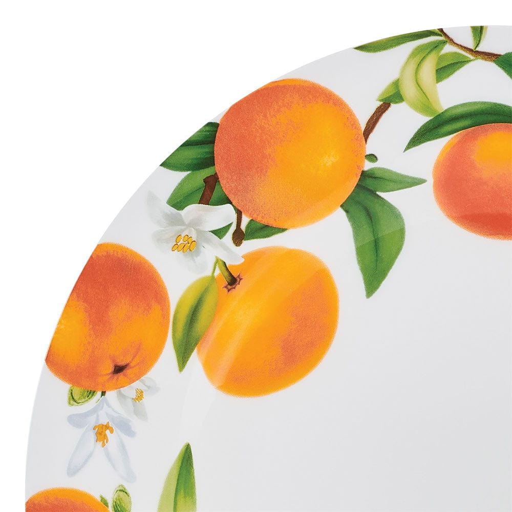 12-Piece Mandarin Dinnerware Set - Service for 4 - Elegant Porcelain Tableware for Family Dinners, Parties & Holiday Entertaining