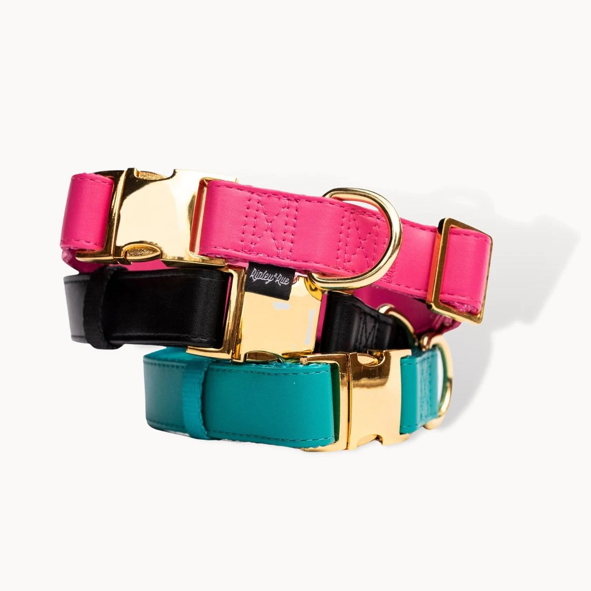 Ripley & Rue Vegan Leather Dog Collar - Adjustable, Durable & Stylish Pet Collar for Small Medium Large Dogs - Perfect for Daily Walks, Training & Outdoor Adventures (Multiple Colors Available)