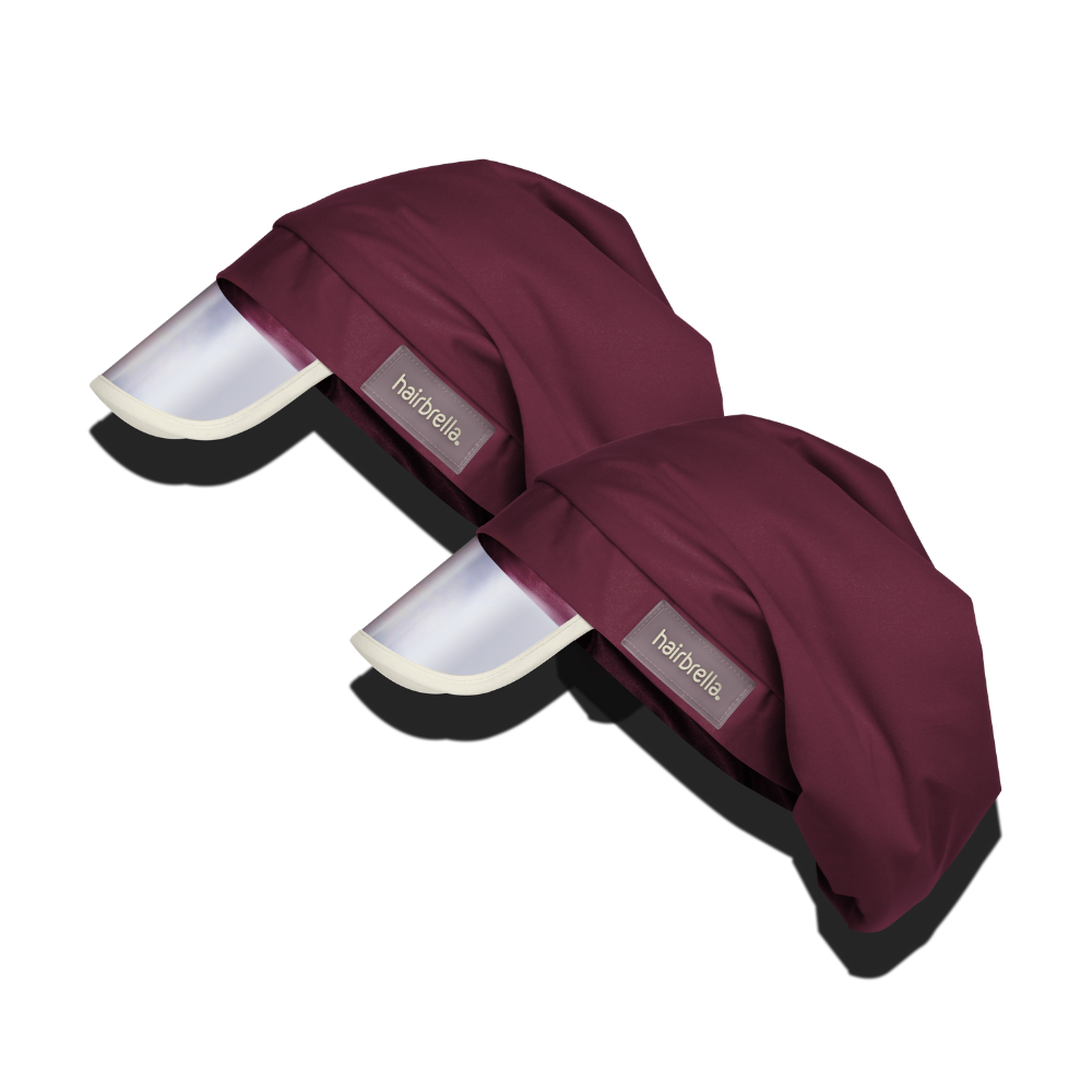 Hairbrella Classic Satin Lined Rain Hat Bundle (2 Pack) - Waterproof & Stylish Hair Protection for Women - Perfect for Rainy Days, Commuting & Outdoor Activities