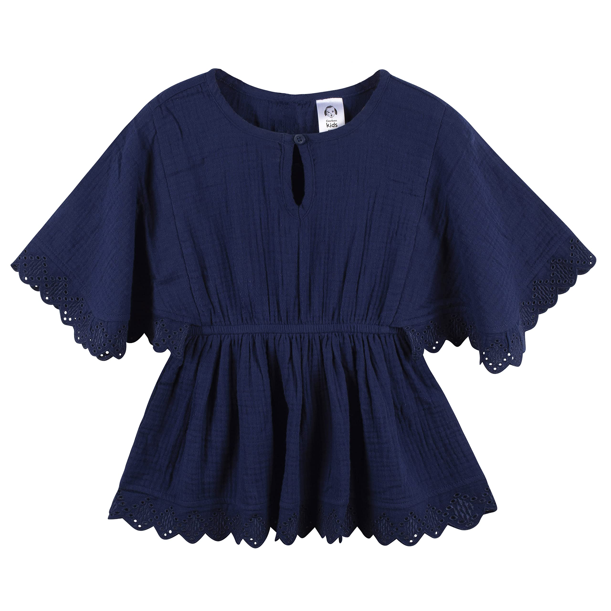 Gerber Baby Girls' Toddler Kaftan Swim Cover Up - UV Protection Beach Dress for Toddlers - Perfect for Pool, Beach & Summer Outings