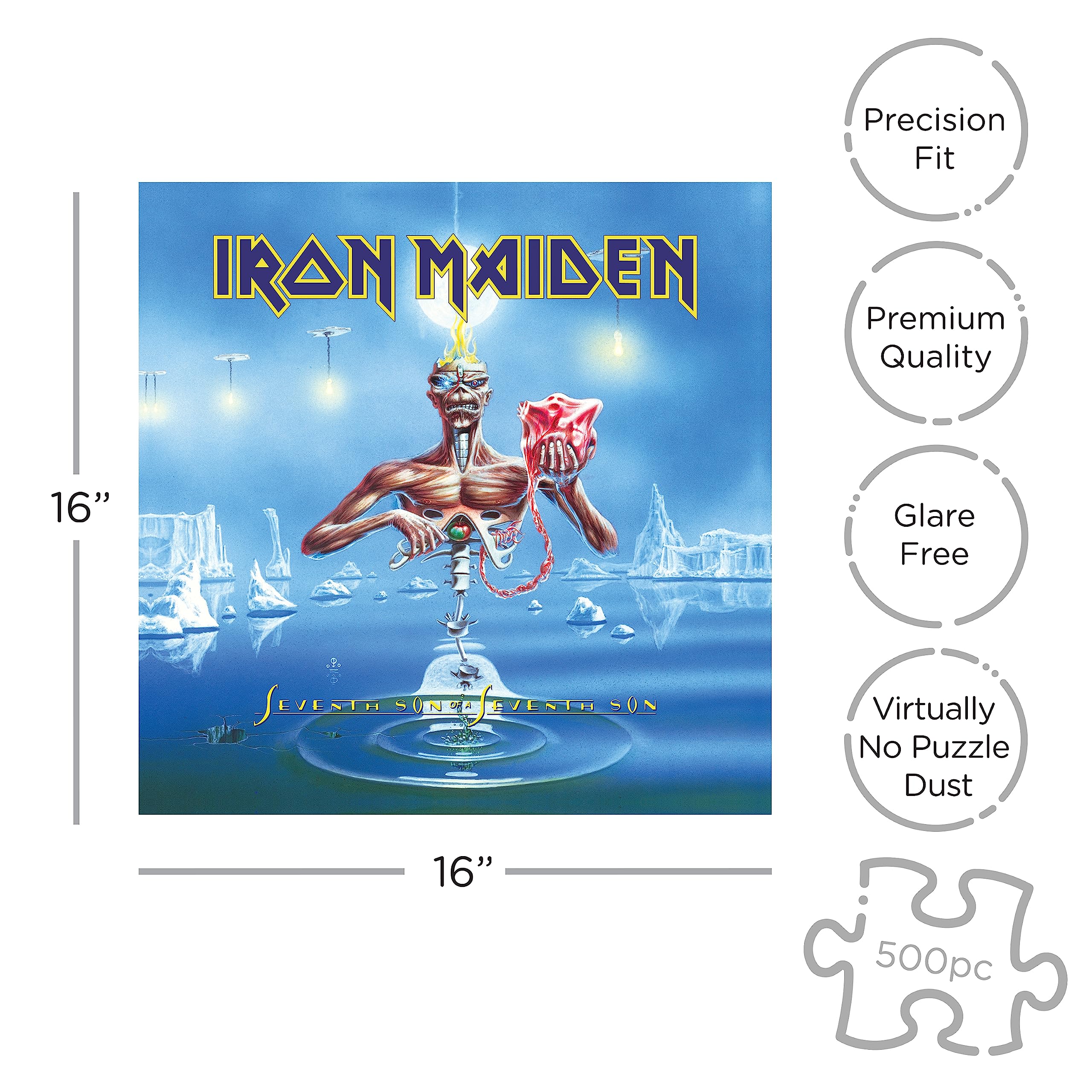 Iron Maiden Seventh Son of a Seventh Son Jigsaw Puzzle - 500 Piece Rock Band Music Themed Puzzle for Adults & Teens - Perfect for Music Lovers, Collectors & Puzzle Enthusiasts