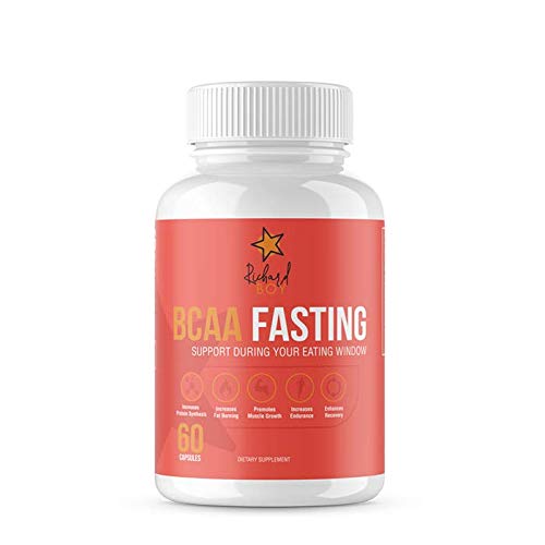 Richardboy BCAA Fasting Support Supplement - Branched Chain Essential Amino Acids for Muscle Recovery & Workout Performance | Pre/Post Workout & Intermittent Fasting Support