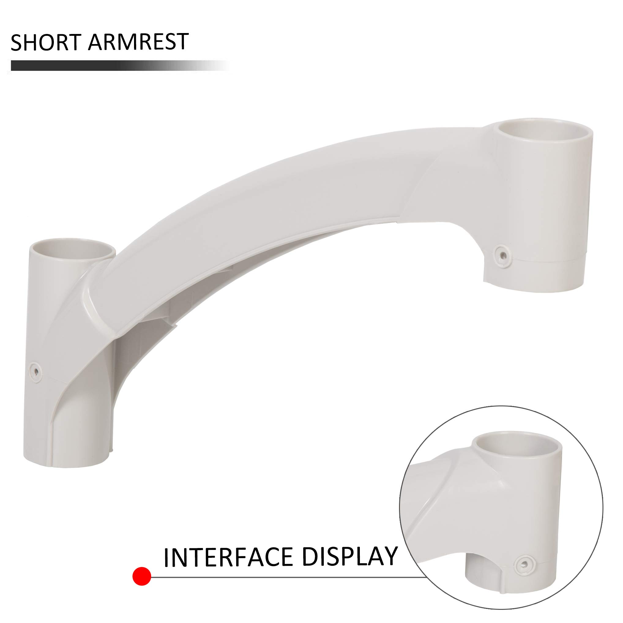 New Short Handrail for Above Ground Swimming Pool Steps - Durable Safety Rail for Easy Pool Access - Perfect for Backyard, Deck, and Inground Pool Steps