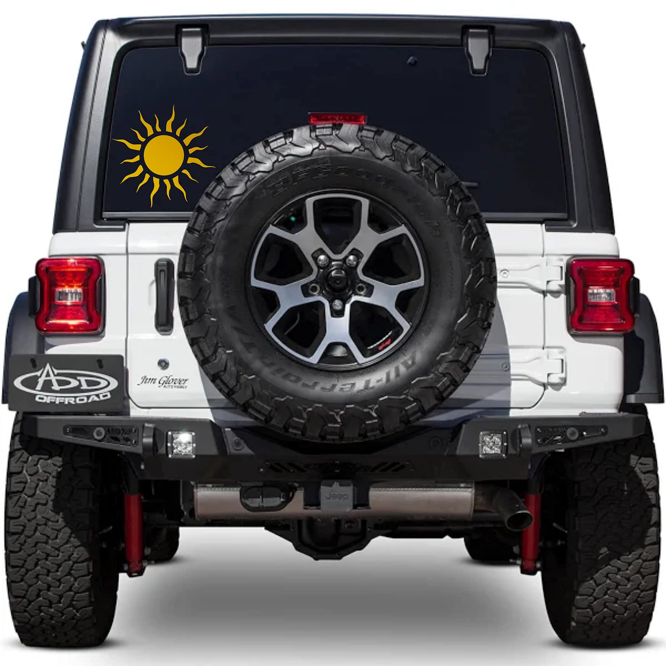 5.5x5.5 Inch Tribal Sun Yellow Vinyl Decal Sticker - Waterproof & UV Resistant for Cars, Trucks, Jeep, SUVs, Vans, Laptops, Walls, Glass & Metal - Perfect for Outdoor Decoration & Personalization