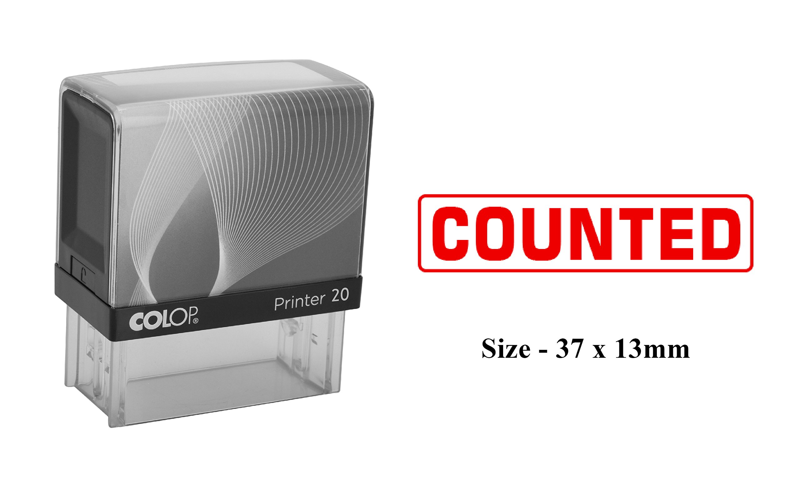 Colop Self-Inking Stamp with Clear Plastic Print - Perfect for Office Documents, Business Paperwork & Mail Stamping
