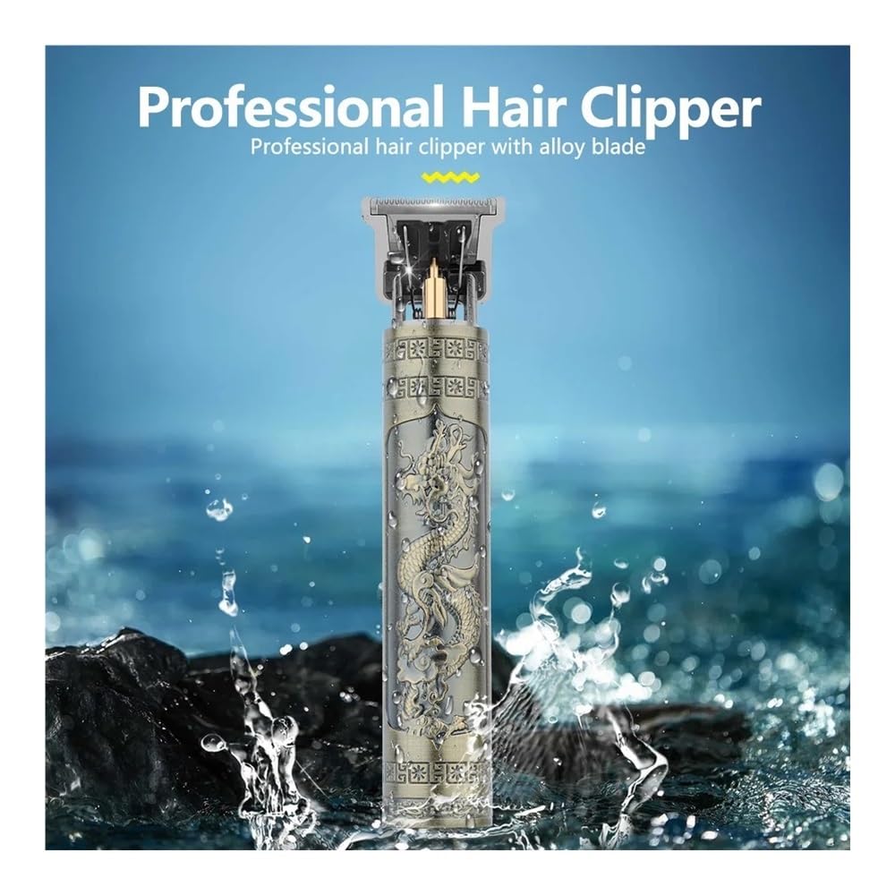 Professional T9 Electric Razor for Men - Original Hairdresser Set with Coat Trimmer & Lence Haircut Razor (Bronze) - Perfect for Home Barbering, Beard Trimming & Grooming Kits