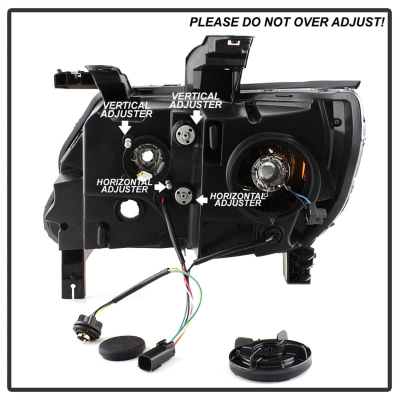 Spyder 5085283 Black LED Dry Bar Projector Headlights for 2015-2019 Chevy Colorado - Upgrade Your Truck Lighting for Off-Road & Night Driving